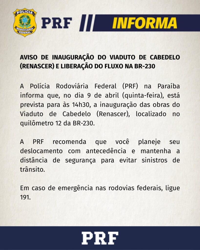 Ministro entrega viaduto da Toyota na BR-230 em Cabedelo