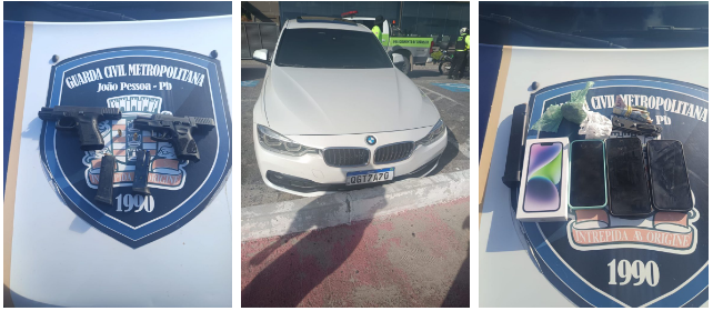 Dupla detida com armas, drogas e dinheiro em João Pessoa
