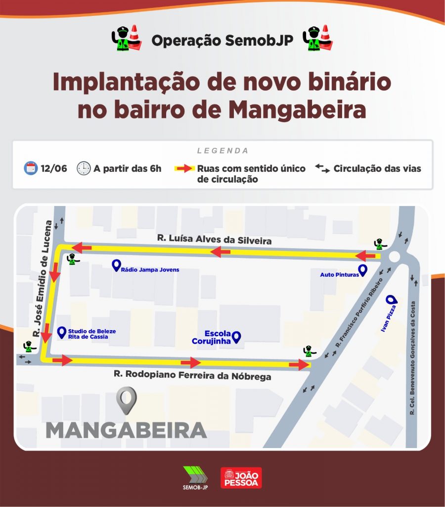 Semob implanta novo binário no bairro Mangabeira II