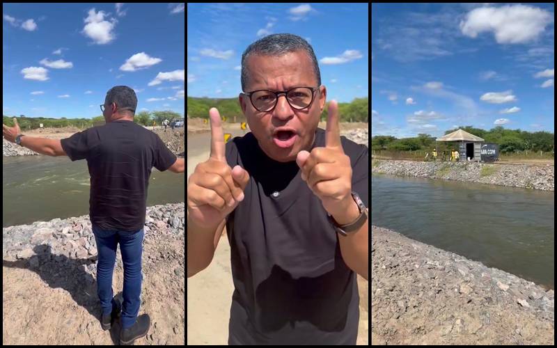 Nilvan denuncia rompimento no Ramal do Apodi em Uiraúna
