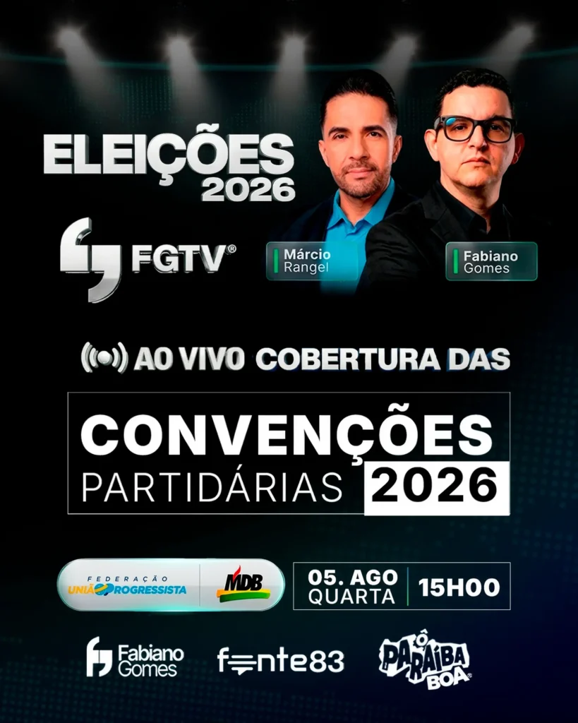 Assista: FGTV e MRTV transmitem convenções em João Pessoa