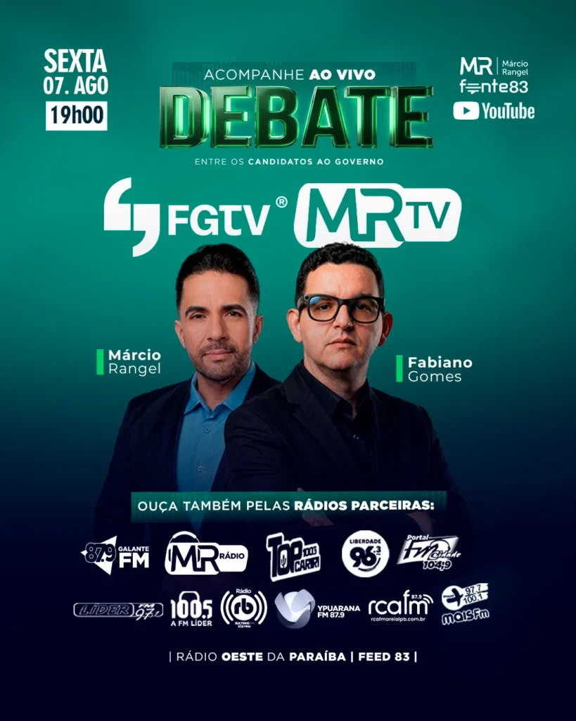 Conglomerado transmite primeiro debate ao Governo da Paraíba